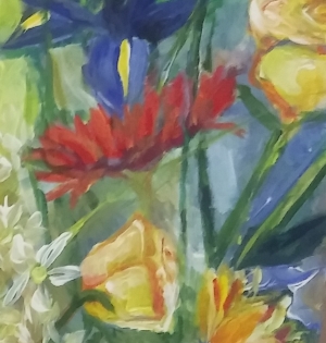Detail of a painting by Catherine Lord